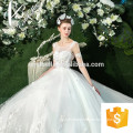 Suzhou fábrica de encaje Appliqued largo vestido de boda de tren Sexy vestido de bola 2017 completa decoración de la mariposa vestido de novia de boda